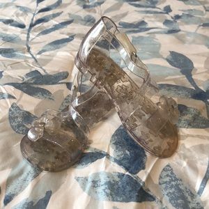 Old Navy Toddler Girl Clear & Glittery Sandals Size 8